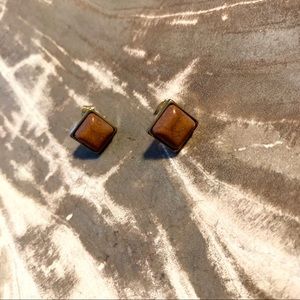 Stone Stud Earrings